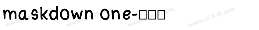 maskdown one字体转换